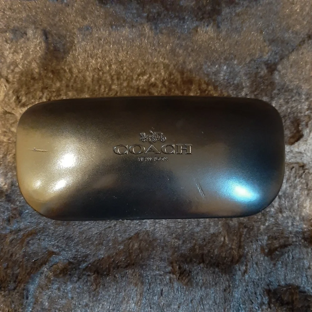 Coach New York Hard Sided Glasses Case Women's Black Clamshell Luxury Designer